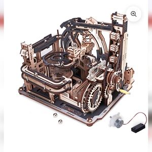 NWT IN BOX! Wooden Marble & Electric Mechanical DIY Model Complete Kit